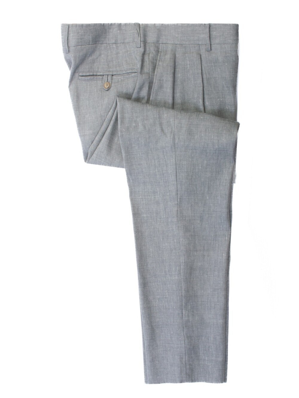 Canali 1934 Light Grey Natural Comfort Pleated Pants 31426